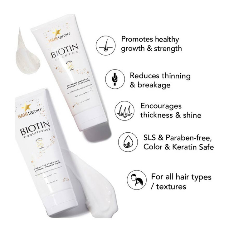 شامپو بیوتین ضد ریزش و افزایش رشد مو هیرتامین Hairtamin