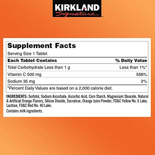 ویتامین سی C کرکلند 500mg (500 عددی)