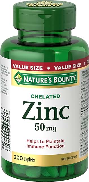 زینک نیچرز بونتی (۲۰۰عددی) Nature's Bounty Chelated Zinc