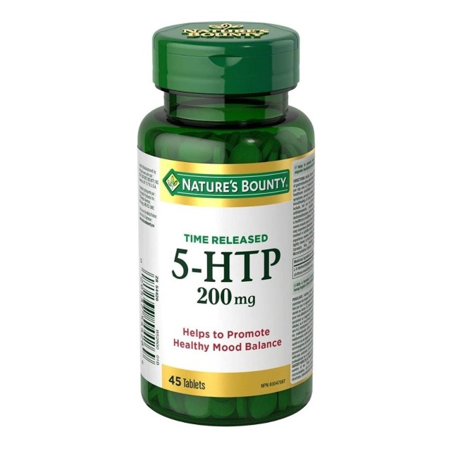 اچ تی پی Time Release 5-HTP 200mg نیچرز بونتی (45 عددی)