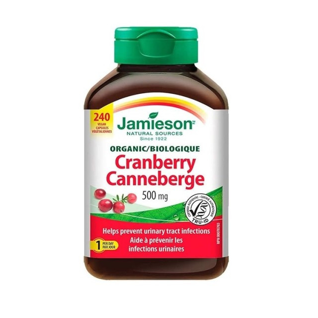 قرص زغال اخته کرنبری Jamieson Cranberry 500mg جیمیسون (240 عددی)