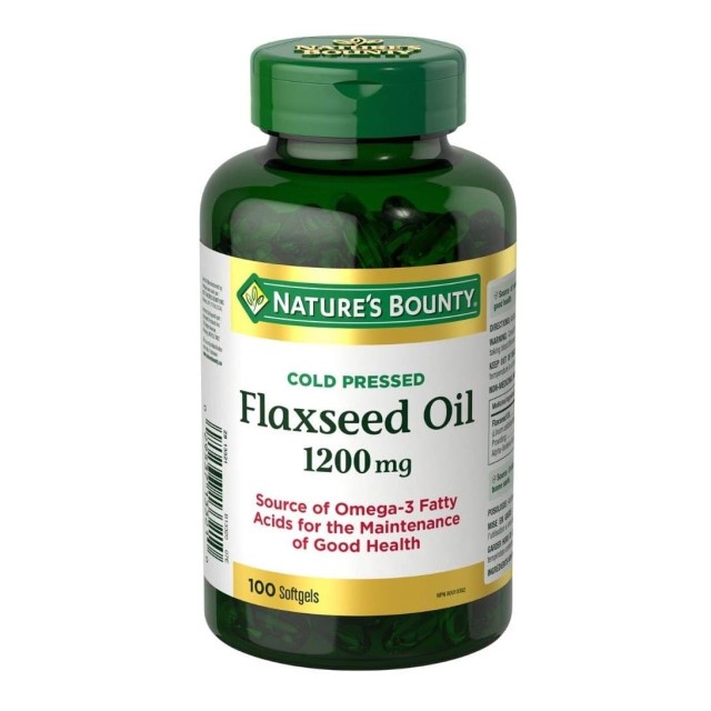 قرص روغن بذر کتان Flaxseed Oil 1200mg نیچرز بونتی (100 عددی)