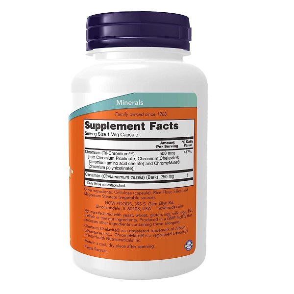 تری کرومیوم ناو ۹۰عددی NOW Tri-Chromium 500 mcg