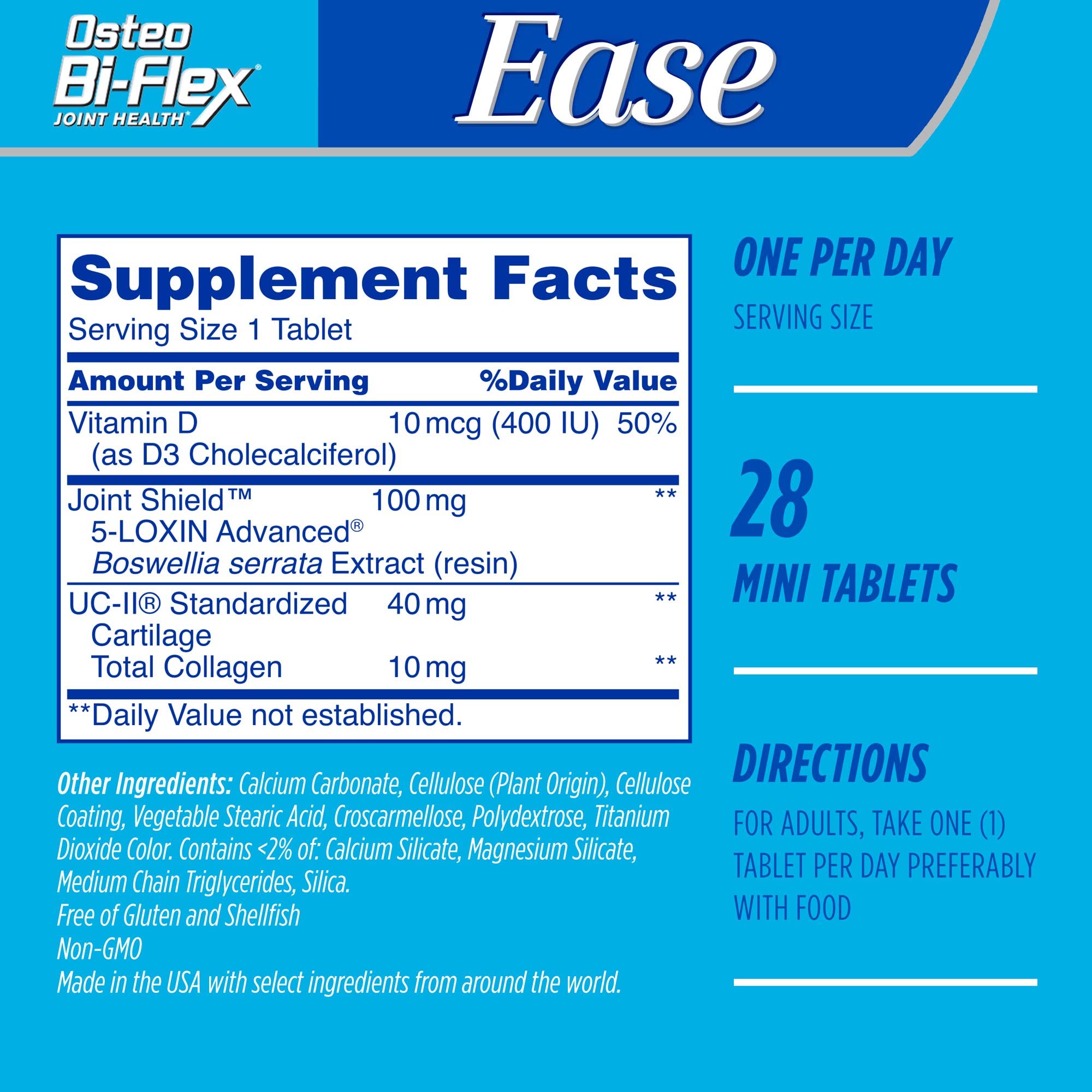 قرص مکمل رژیمی سه گانه 70 تاییEase Osteo Bi-Flex Ease