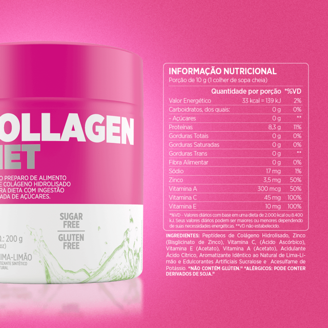 پودر کلاژن دایت اتلتیکا Atlhetica Collagen Diet (200 گرم) محصول کشور برزیل