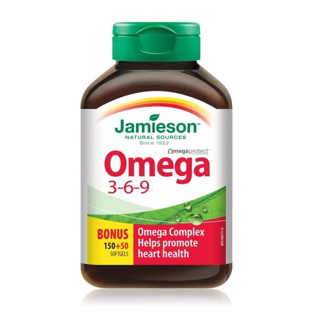 قرص امگا Jamieson Nature's Finest Omega 3-6-9 جیمیسون (200 عددی)