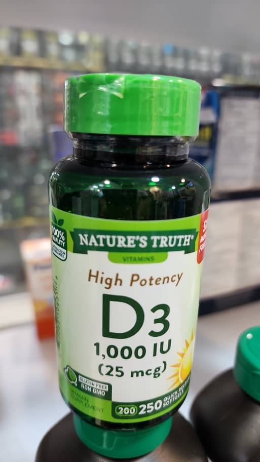 ویتامین دی نچرالز تریث Nature’s Truth Vitamin D3 1000 IU