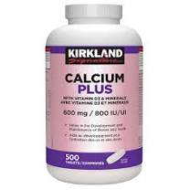 کلسیم پلاس کرکلند به همراه d3 و مینرال CALCIUM PLUS AVITH VITAMIN D3 (۵۰۰عددی(