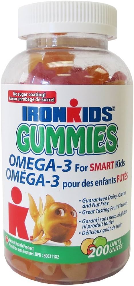 امگا۳ کودکان ۲۰۰عددی IronKids Gummies Omega-3’s for Smart Kids