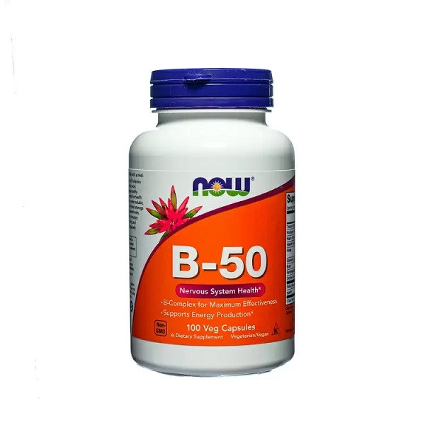ویتامین ب ناو 100 عدد Vitamin B-50mg 100 CapsulesNOW Foods B-50