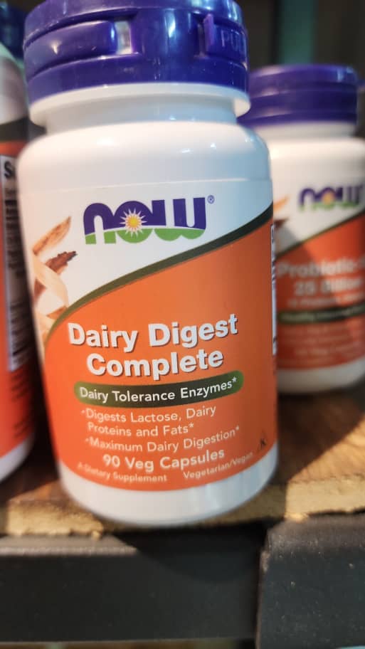 آنزیم دیری دایجست کامپلت ناو (۹۰عددی)NOW Dairy Digest Complete