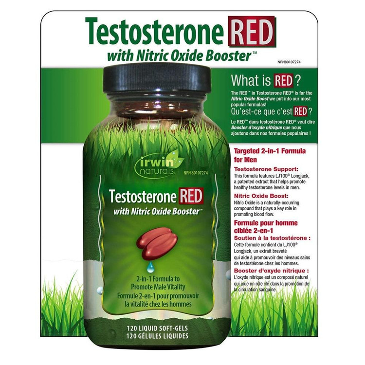 مکمل تستسترون رد اروین نچرالز (۱۲۰عددی)Irwin Naturals Testosterone RED