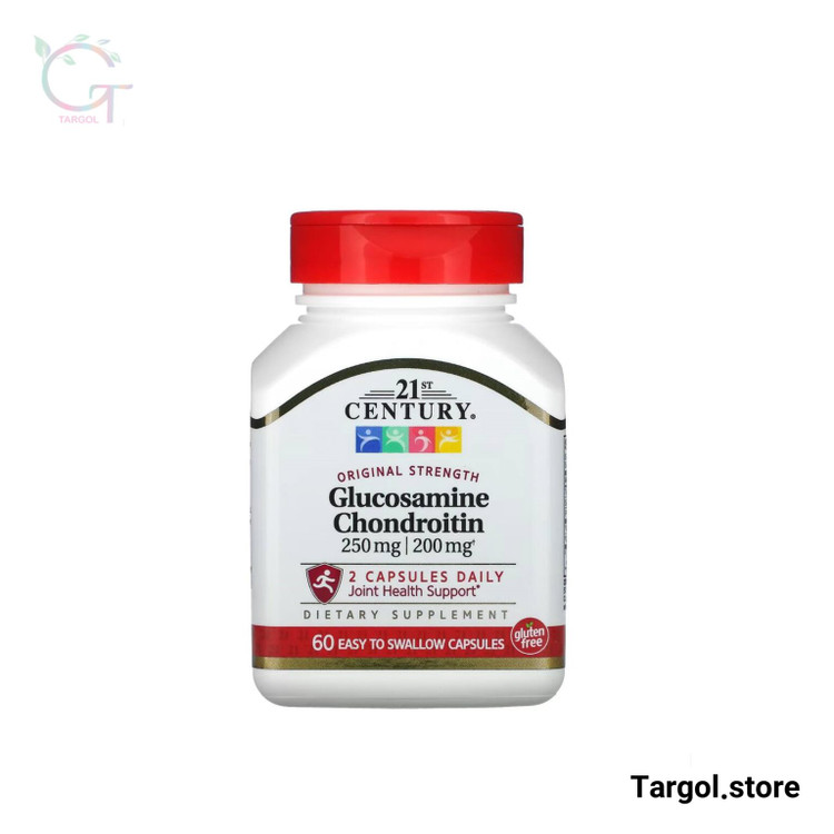گلوکزامین/کندرایتین 21 سنتری ۶۰عددی Glucosamine Chondroitin 250 mg | 200 mg