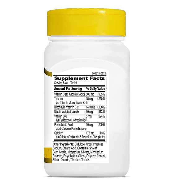 ویتامین B کمپلکس سنتری همراه با ویتامین C (۱۰۰عددی) (21st century Healthcare B Complex Plus Vitamin C)