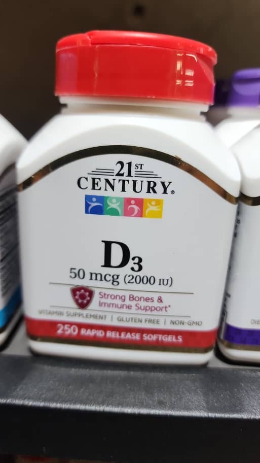 ویتامین دی سنتری 21st Century Vitamin D3 25mcg (1000 IU)