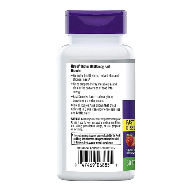بیوتن ناترول 60 عددی Natrol Biotin