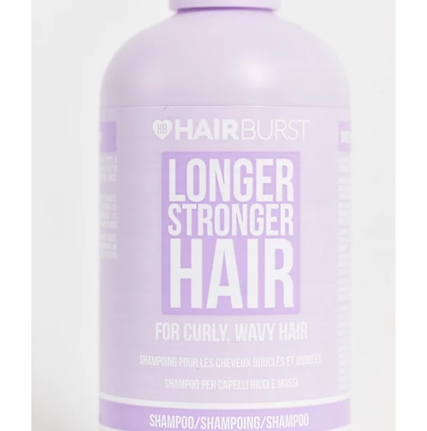 شامپو هیربرست Hairburst بنفش مخصوص موهای فر و مجعد حجم 350ml | ضد ریزش، حفظ فر مو، بدون سولفات، ترمیم قوی