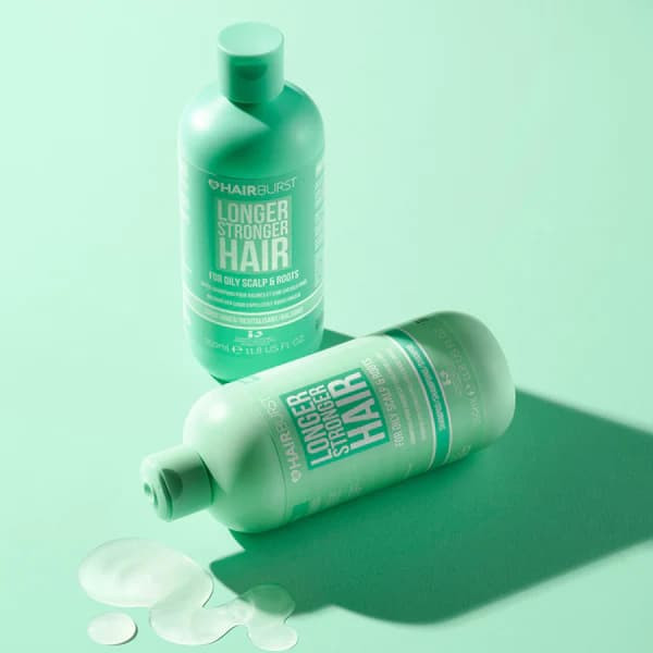 شامپو هیربرست Hairburst سبز ضد چربی، اسکالپ و شوره حجم 350ml | ضد ریزش، پاکسازی کف سر و بازسازی مو Hairburst For Oily Scalp And Roots Shampoo 350ml