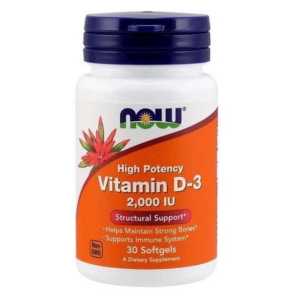 ویتامین دی 3 ناو ۳۰ عددی NOW Vitamin D3 2000IU
