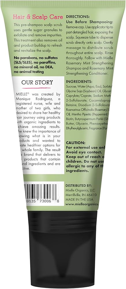 اسکراب پوست سر نعناع رزماری مییله Rosemary Mint Clarifying Sugar Scalp Scrub🌿
