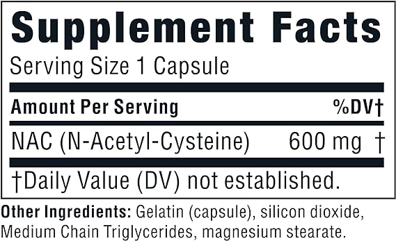 قرص استیل سیستین Twinlab NAC N-Acetyl-L-Cysteine 600mg (60 عددی)