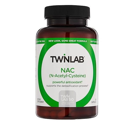 قرص استیل سیستین Twinlab NAC N-Acetyl-L-Cysteine 600mg (60 عددی)