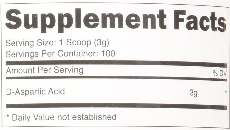 دی اسپارتیک اسید 300 گرمی ناتری کاست Nutricost D-Aspartic Acid (DAA) Powder 300G - Pure D Aspartic Acid