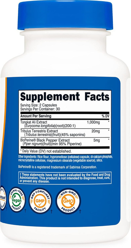 تونکات علی ناتری کاست Nutricost Tongkat Ali 1,000mg 60 Capsules