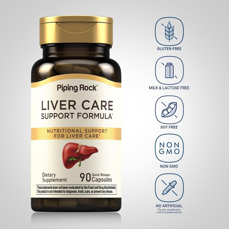 محافظت کننده کبد پایپینگ راک Roll over image to zoom in Piping Rock Liver Cleanse Complex | 90 Capsules