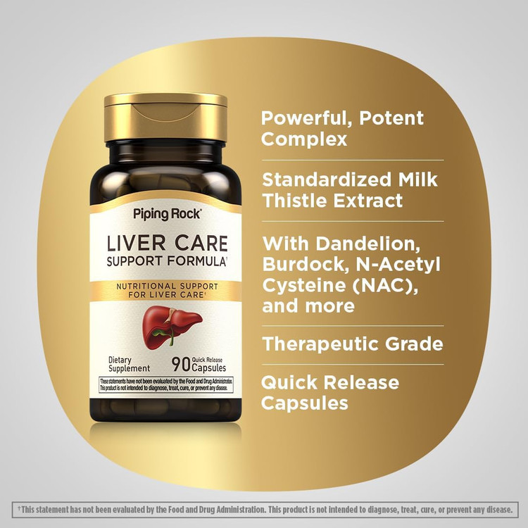 محافظت کننده کبد پایپینگ راک Roll over image to zoom in Piping Rock Liver Cleanse Complex | 90 Capsules