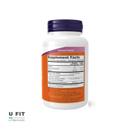  گلوکوزامین کندرویتین و ام اس ام ناو فودز Glucosamine & Chondroitin with MSM Now Foods
