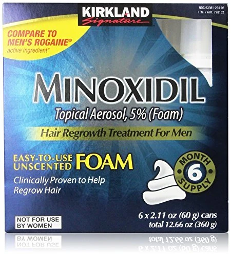 فوم رشد مجدد مو و ضد ریزش مو مردانه کرکلند ماینوکسیدل 5% KIRKLAND Minoxidil Topical Aerosol 5% Foam Hair Regrowth teartment