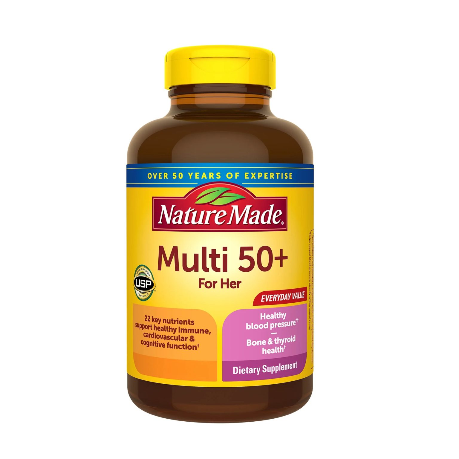مولتی ویتامین زنانه 50+ نیچرمید ۲۵۰ عددی Nature Made Women’s Multivitamin 50+ Tablets