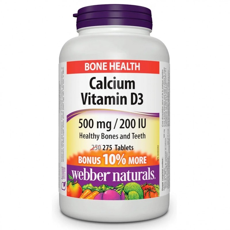 کلسیم د3 Webber Naturals Calcium With D3 وبر نچرالز (275 عددی)