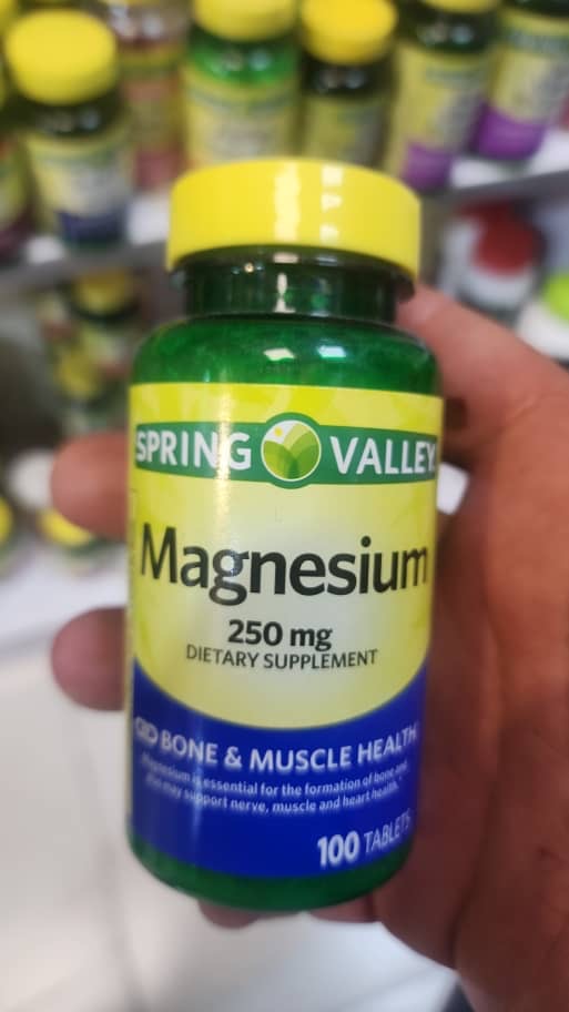 منیزیم اسپرینگ والی)۱۰۰عددی)SPRING OVALLEY Magnesium 250 mg DIETARY SUPPLEMENT