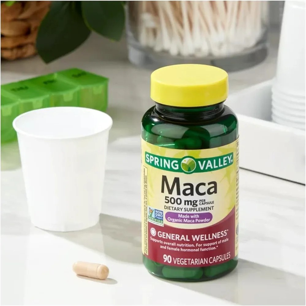 ماکا اسپرینگ والی (۹۰عددی)Spring Valley Maca Root 500mg Capsules