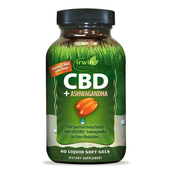 سی بی دی و آشواگاندا اروین نچرالز Irwin Naturals CBD + ASHWAGANDHA