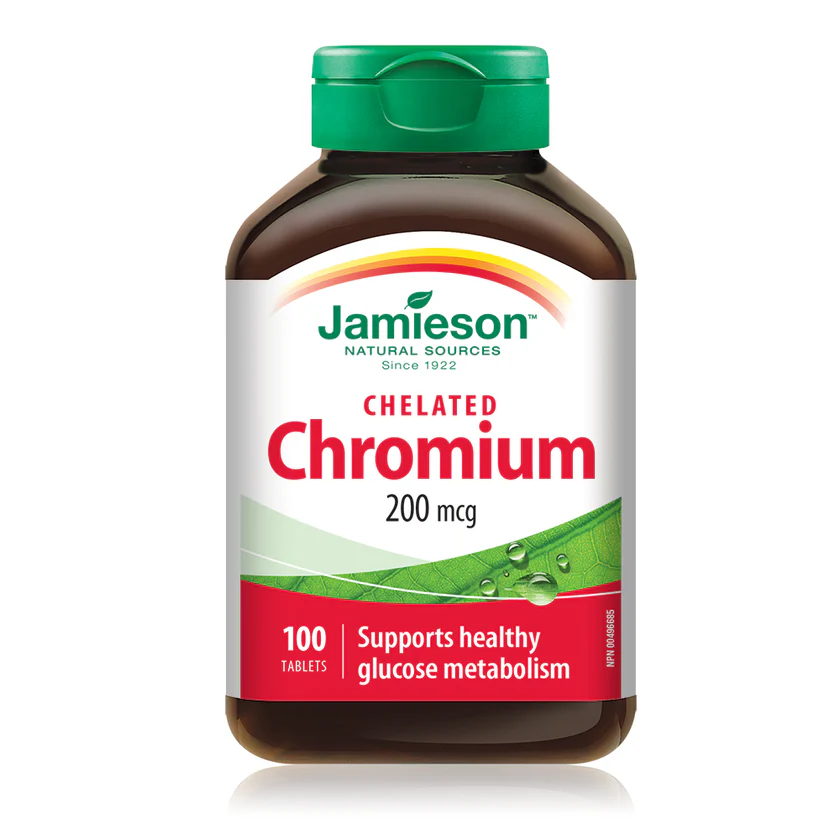کروم کیلات دار جمیسون 200 میکروگرم 100 عدد Jamieson Chelated Chromium