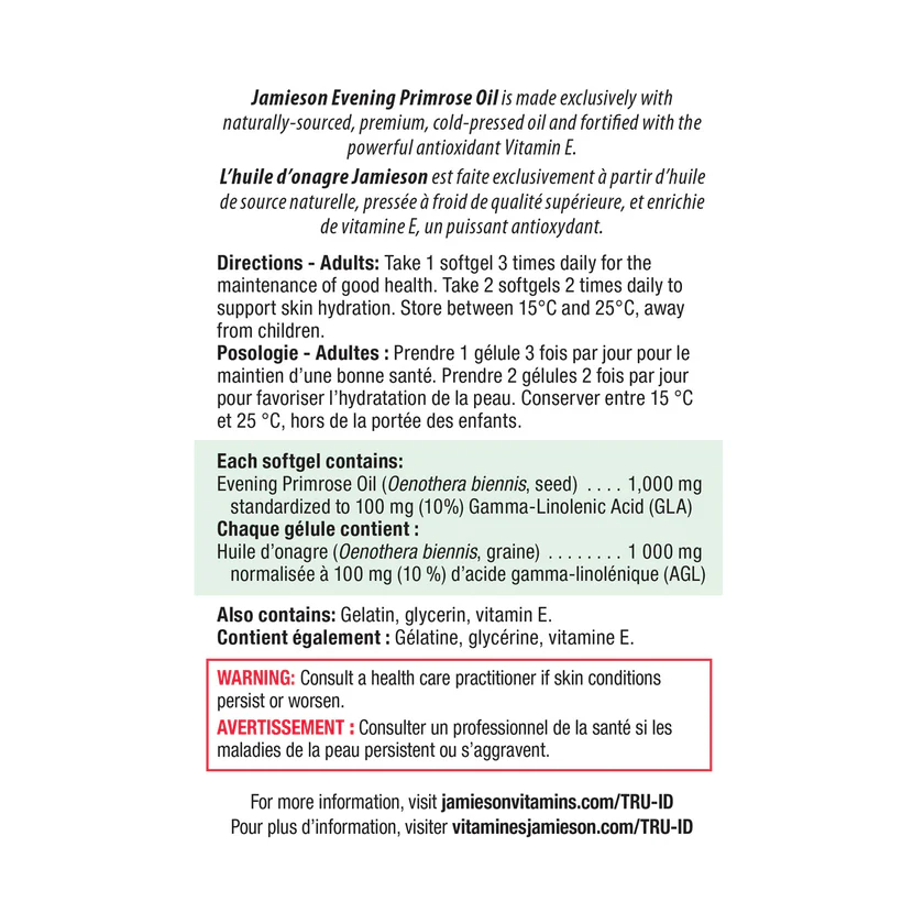 روغن گل مغربی جمیسون 500 میلی گرم 180عدد(Jamieson Evening Primrose oil
