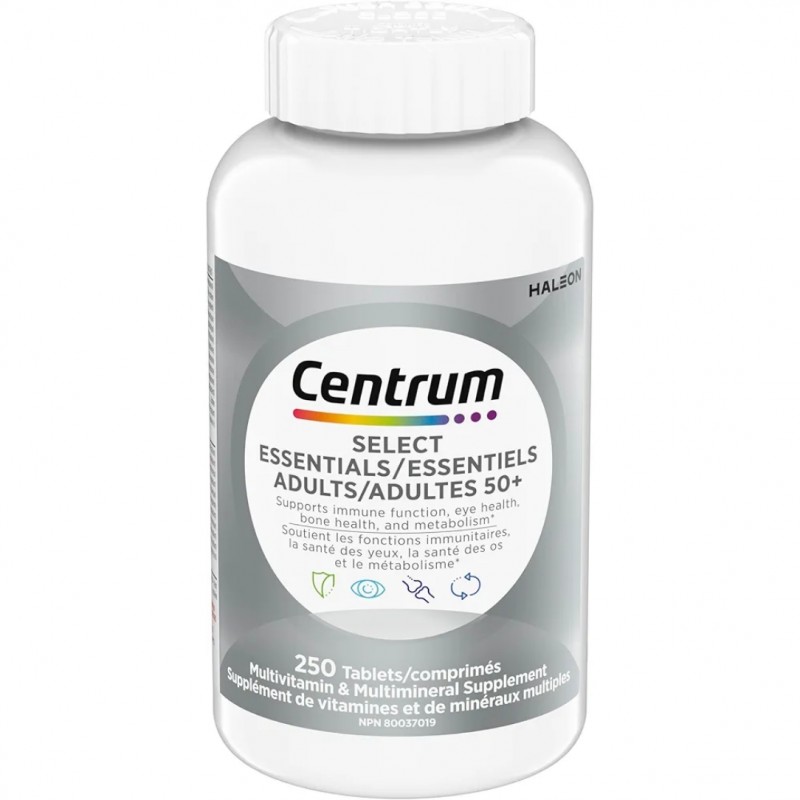مولتی ویتامین سنتروم بزرگسال بالای 50 سال Centrum Select Essentials (250 عددی)