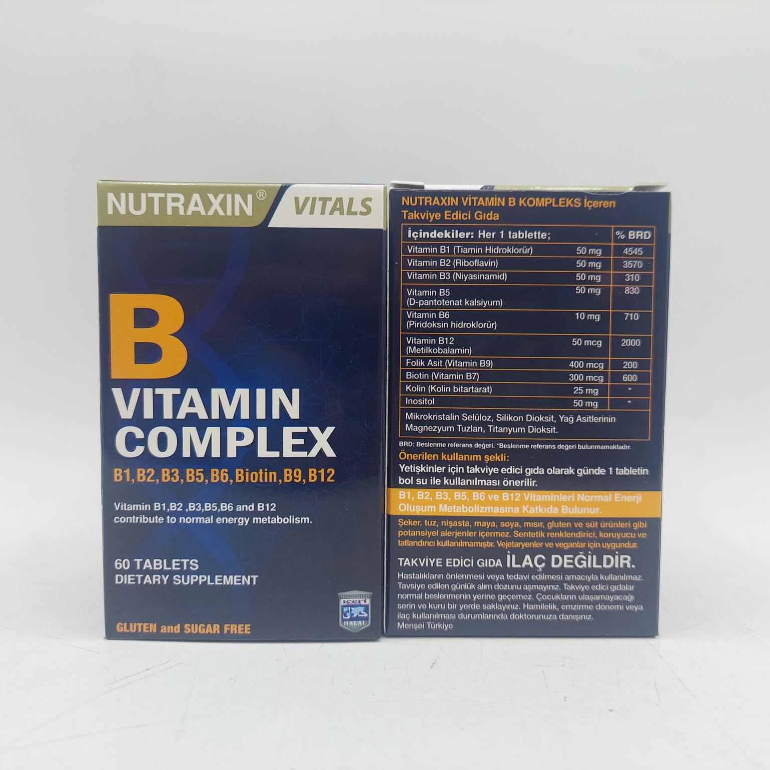 ویتامین ب کمپلکس نوتراکسین Nutraxin Vitamine B Complex