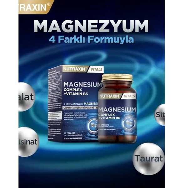 کمپلکس منیزیم و ویتامین ب 6 نوتراکسین Nutraxin Magnesium Complex B6