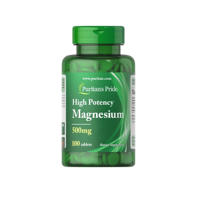 Puritans Pride High Potency Magnesium 500mgقرص منیزیم 500mg پوریتان پراید (100 عددی)