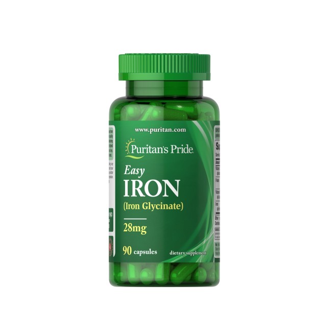 آهن آسان پوریتان پراید (90 عددی)Puritans Pride. Easy IRON (Iron Glycinate) 28mg 90 capsules