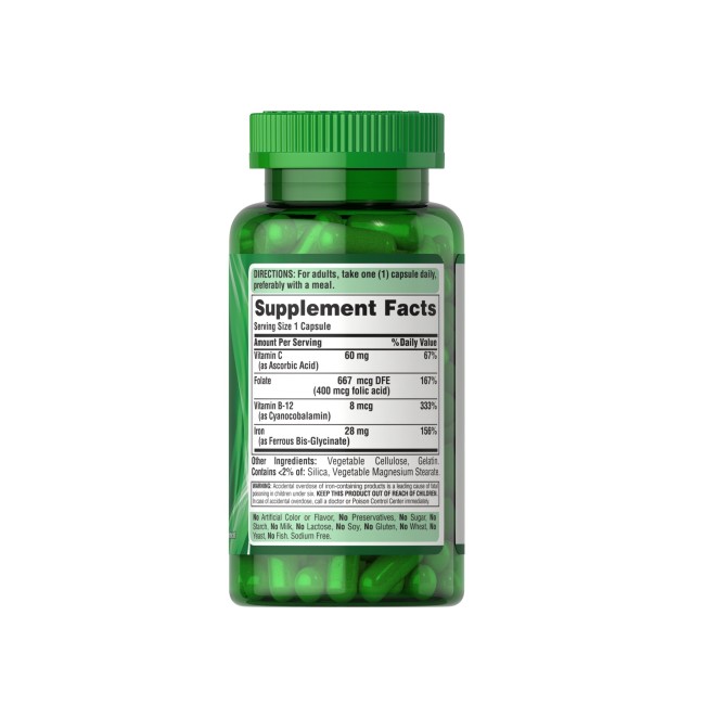 آهن آسان پوریتان پراید (90 عددی)Puritans Pride. Easy IRON (Iron Glycinate) 28mg 90 capsules