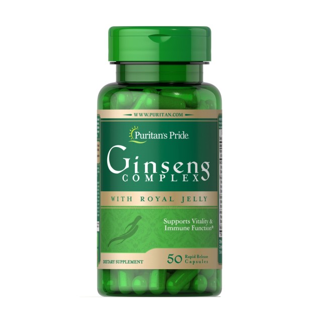 جینسینگ همراه رویال ژلی پوریتان پراید (50 عددی)Puritanis Pride Ginsens WITH ROYAL JELLY