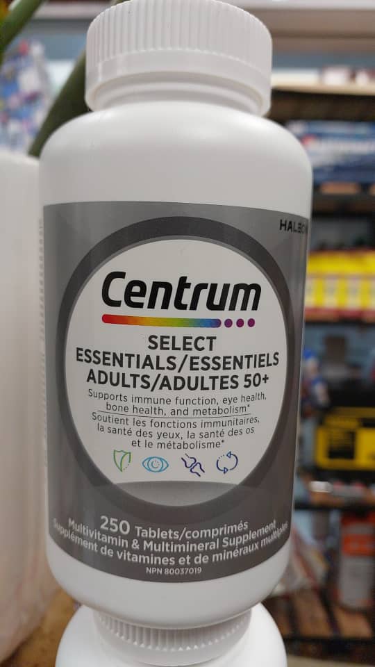 مولتی ویتامین سنتروم بزرگسال بالای 50 سال Centrum Select Essentials (250 عددی)