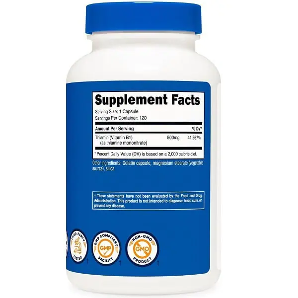 تیامین ویتامین B1 ناتری کاست 120 عددnutricost Vitamin B1 Thiamine Mononitrate