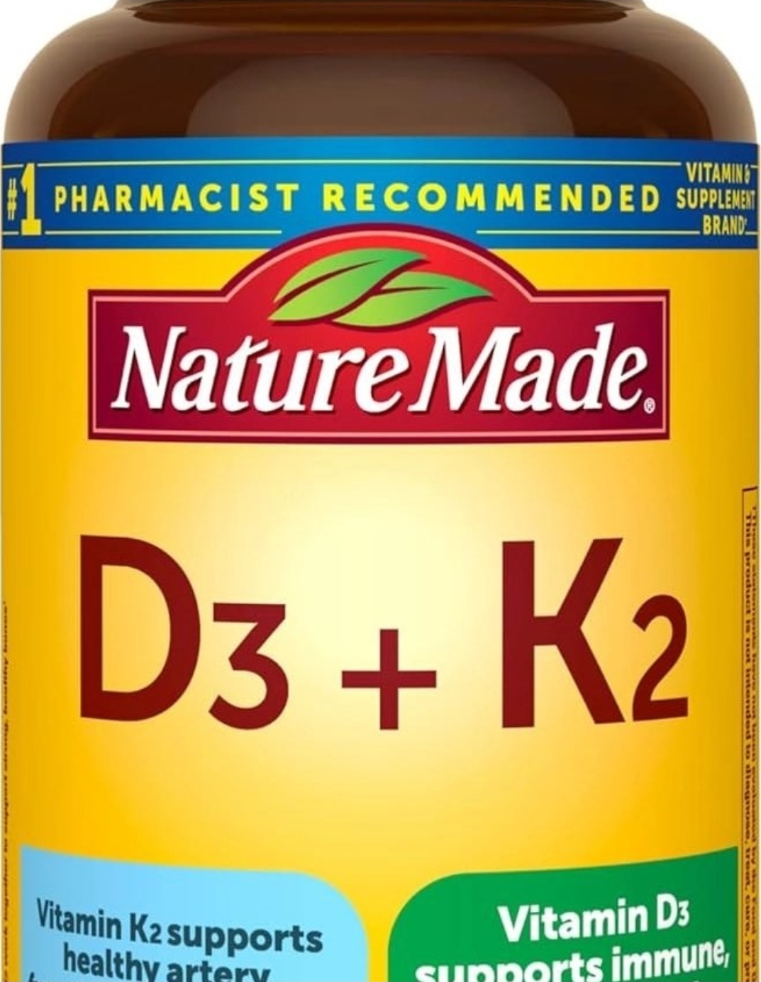ویتامین D3+k2 نیچرمید ۶۰ سافت ژل