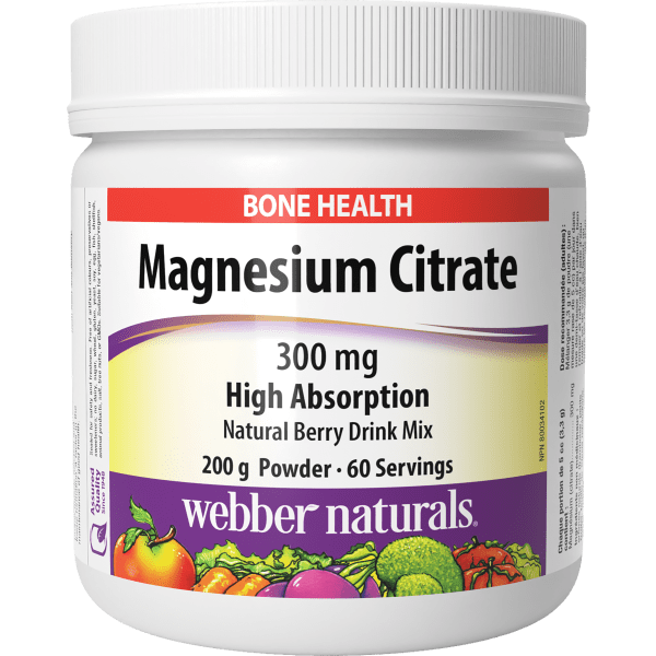 پودر منیزیم سیترات ۳۰۰میلی گرم وبر نچرالز Magnesium Citrate 300 mg Powder